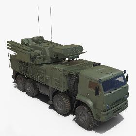 3D model Missile System Pantsir S1 SA-22 Greyhound Dirty